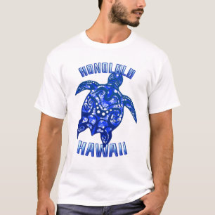 Honolulu Hawaii Vacation Tribal Turtle T-Shirt