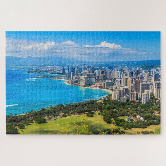 Honolulu, Hawaii, Waikiki Beach Jigsaw Puzzle (Horizontal)