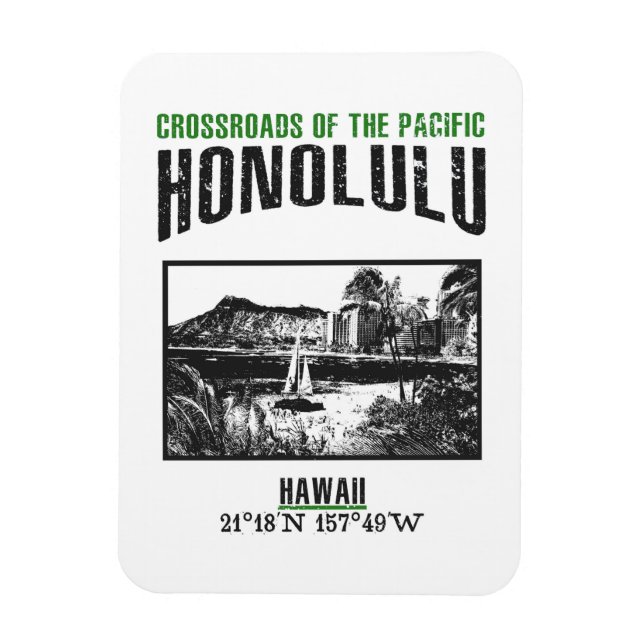 Honolulu Magnet (Vertical)