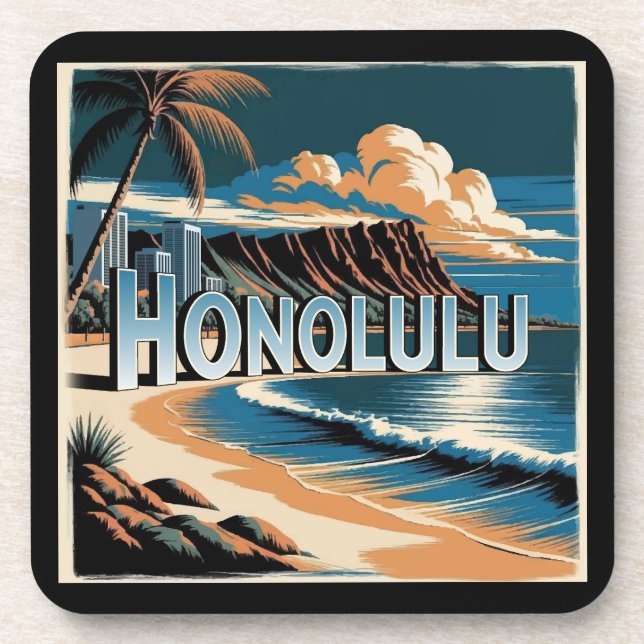 Honolulu O’aho Hawaii Coaster (Front)