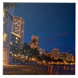 Honolulu, Oahu, Hawaii. Night exposure of Tile