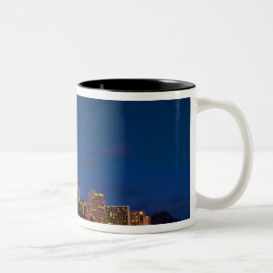 Honolulu, Oahu, Hawaii. Night exposure of Two-Tone Coffee Mug