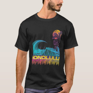 Honolulu Retro 80s Style Vintage Vaporwave Surf T-Shirt