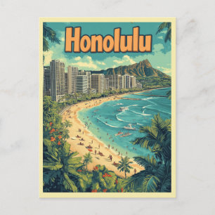 Honolulu - Urban Hawaii Beach  Postcard