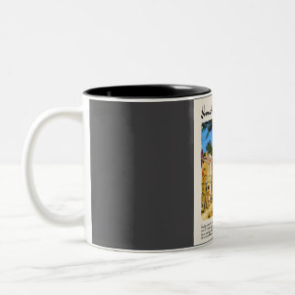 Honolulu Vintage Watercolour Travel Two-Tone Coffee Mug