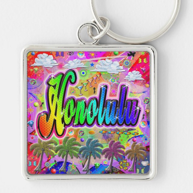Honolulu Vista Express Keychain (Front)
