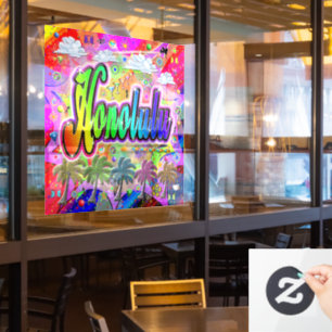 Honolulu Vista Express Window Cling