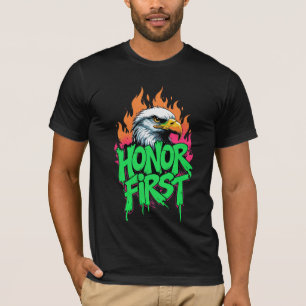 Honor First Bald Eagle T-Shirt – Patriotic USA