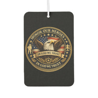 Honor Our Heros Military Coin Car Air Freshener