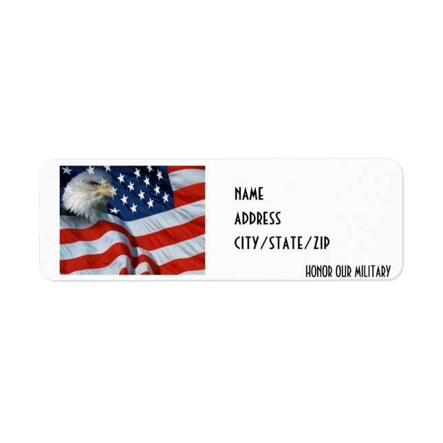 "HONOR OUR MILITARY" ADDRESS LABEL RETURN ADDRESS LABEL (Front)
