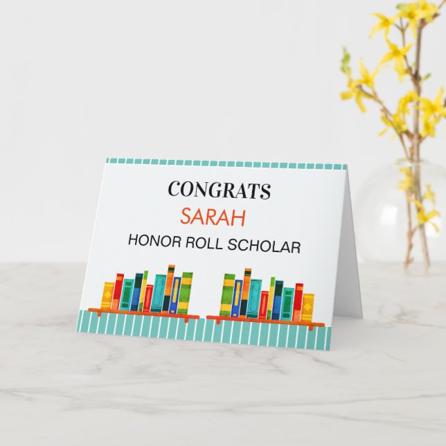 Honor Roll! Custom Report Card Congrats! (Yellow Flower)
