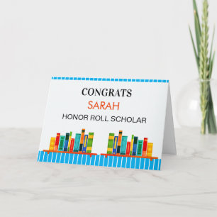 Honor Roll! Custom Report Card Congrats!