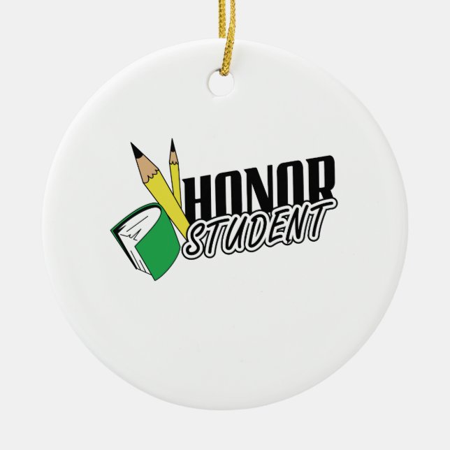 HONOR STUDENT CERAMIC TREE DECORATION (Front)
