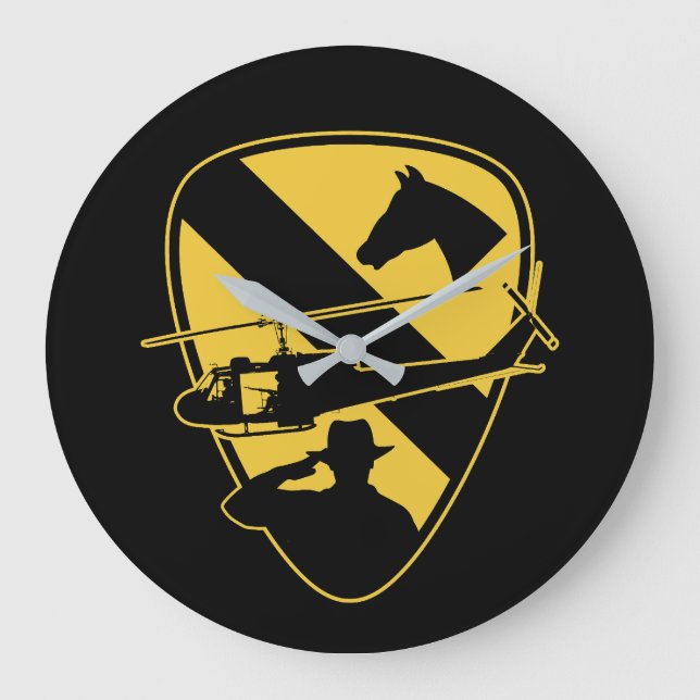 Honor the 1st Cavalry Division Large Clock (Front)