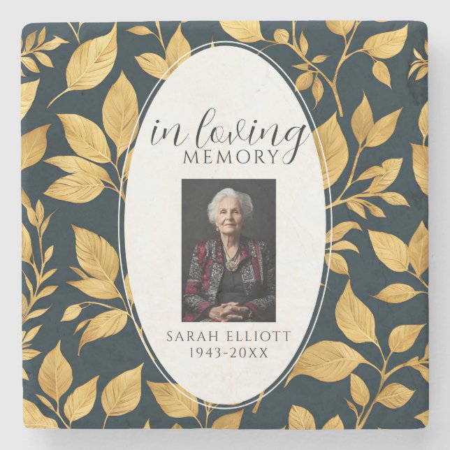 Honor the life of a loved one  stone coaster (Front)