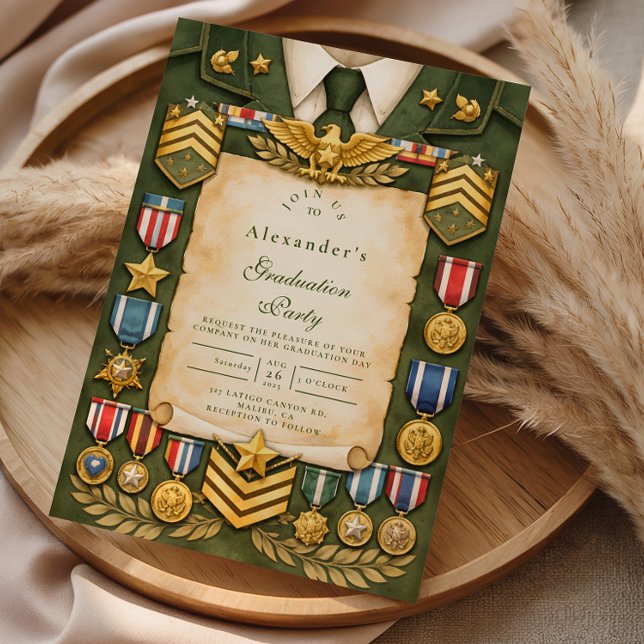 Honor & Valor Graduation Party Invitation (Creator Uploaded)