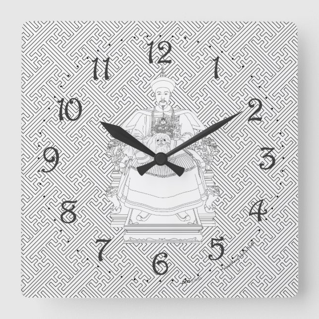 Honorable Ancestor  Square Wall Clock (Front)