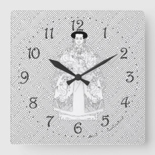 Honorable Ancestor Square Wall Clock