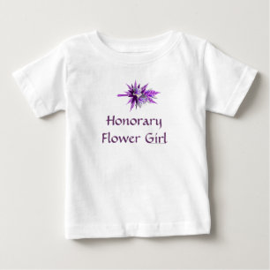 "Honorary Flower Girl" Purple Lily Bouquet (b) Baby T-Shirt