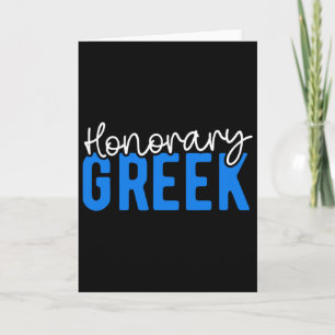 Honorary Greek Funny Greece Flag Greek American Gr Card