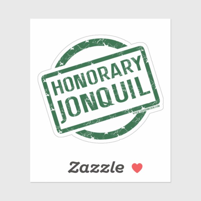 "Honorary Jonquil" sticker, green (Sheet)