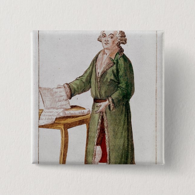 Honore Gabriel Riqueti Mirabeau 15 Cm Square Badge (Front)