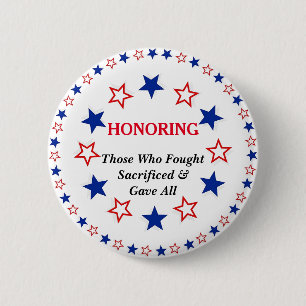 Honoring Military Veterans Police Custom Size 6 Cm Round Badge