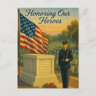 Honoring Our Heroes Memorial Day Holiday Postcard