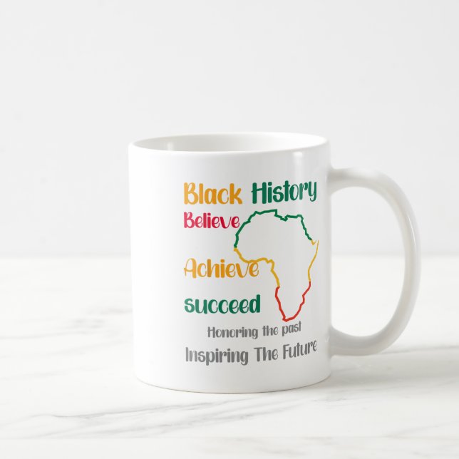 Honoring Past Inspiring Future Black History Month Coffee Mug (Right)