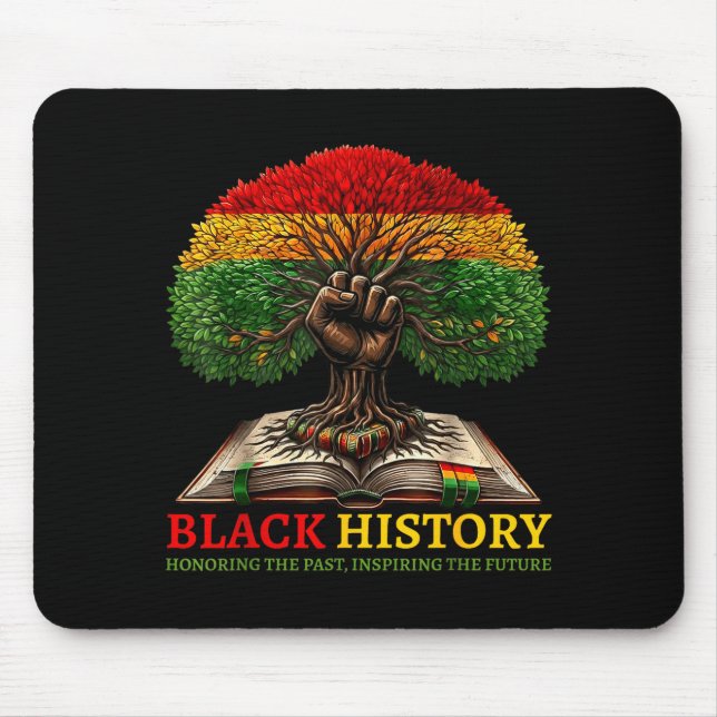 Honoring Past Inspiring Future Black History Month Mouse Pad (Front)