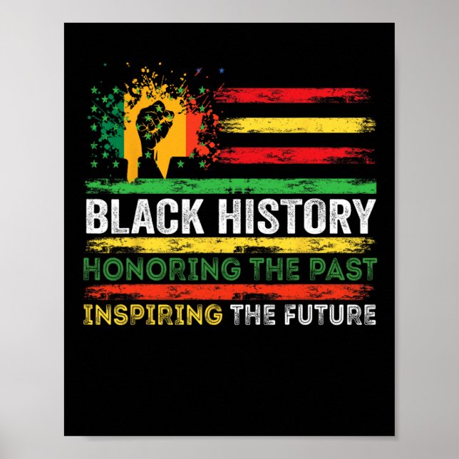 Honoring Past Inspiring Future Black History Month Poster (Front)