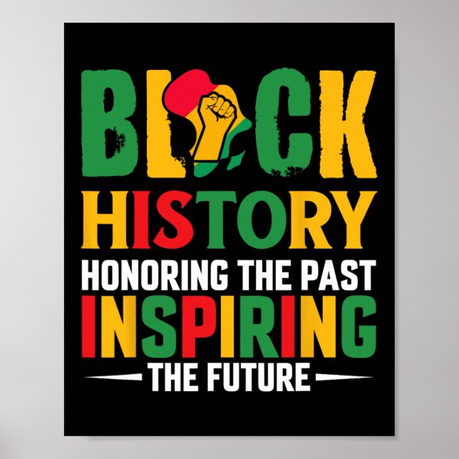 Honoring Past Inspiring Future Black History Month Poster (Front)