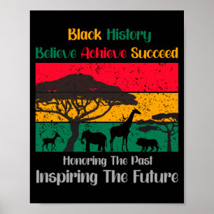 Honoring Past Inspiring Future Black History Month Poster