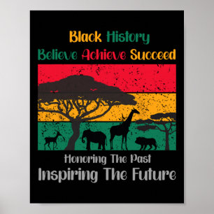 Honoring Past Inspiring Future Black History Month Poster