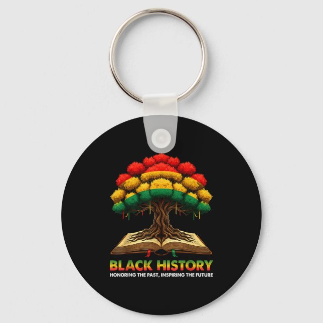 Honoring Past Inspiring Future Black History Teach Key Ring (Front)