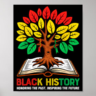 Honoring Past Inspiring Future Tree Book Black His Poster
