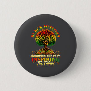Honoring Past Insring Future Men Women Black Histo 6 Cm Round Badge