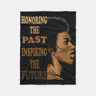 Honoring The Past Black History Month Love Africa Fleece Blanket