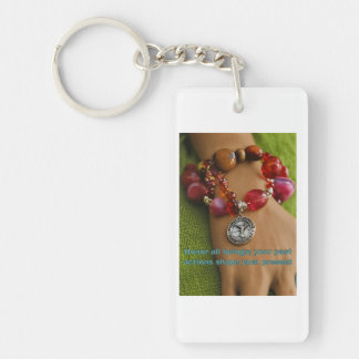 Honour All Beings: A Symbol of Unity Key Ring
