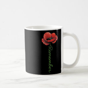 Honour And Remember Poppy Flower Language Crew Sum Coffee Mug