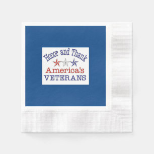 Honour and Thank American Veterans Napkin
