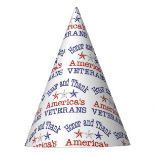 Honour and Thank American Veterans Party Hat