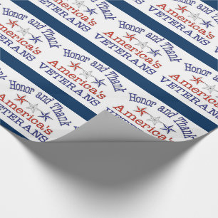 Honour and Thank American Veterans  Wrapping Paper