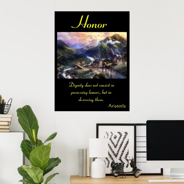 Honour Blooms Within Vibrant Meadow Landscapes Poster (Home Office)