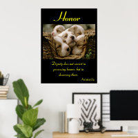Honour Cradles Puppies in Cosy Rest