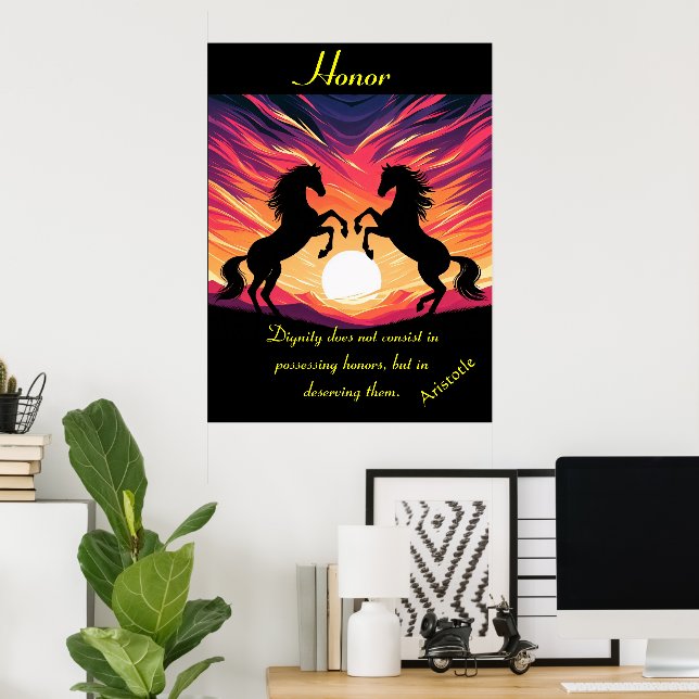 Honour Echoes Across Sunset's Flatlands Poster (Home Office)