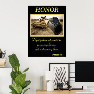 Honour Fuels Military Valour and Bravery Poster