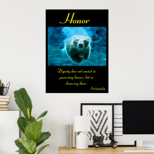 Honour Illuminates Polar Bear’s Radiant Aura Poster