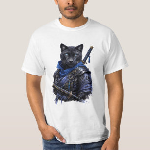 Honour in Every Strike – Black Panther Samurai  T-Shirt