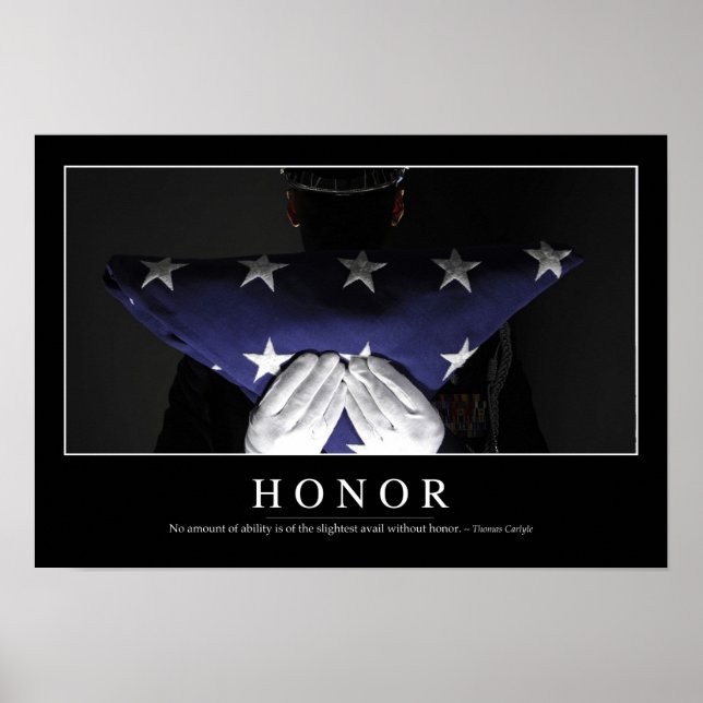 Honour: Inspirational Quote Poster (Front)